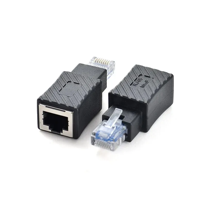 RJ45 Network Cable Adaptateur Extension masculine à féminine Catégorie 5 et catégorie 6 RJ45 Plug à large bande du réseau masculin à féminine