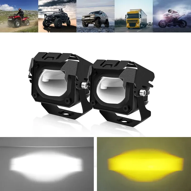 Motorfiets Spotlight, elektrisch voertuig, Super Bright LED -koplamplens, gemodificeerde met motorfiets gemodificeerde bestrating, geïntegreerde autolicht met hoge en lage straal