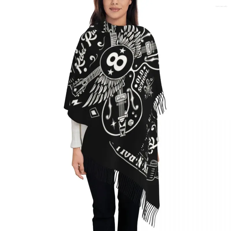 Scarves Personalized Printed Rockabilly Bikers Retro Vintage Rockers Scarf Men Women Winter Warm Shawl Wrap