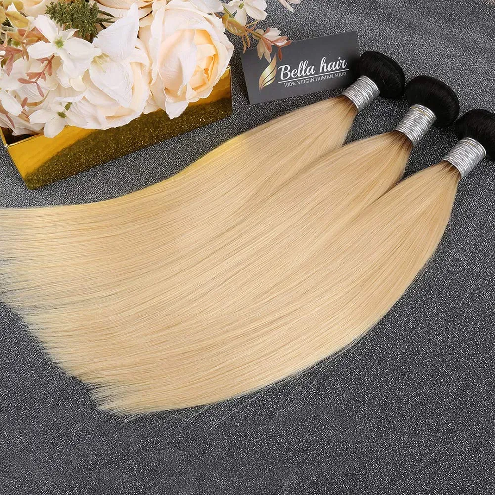 Wefts Brazilian Virgin Wair Waves 1B/613 светлые омбрные пакеты наращивания