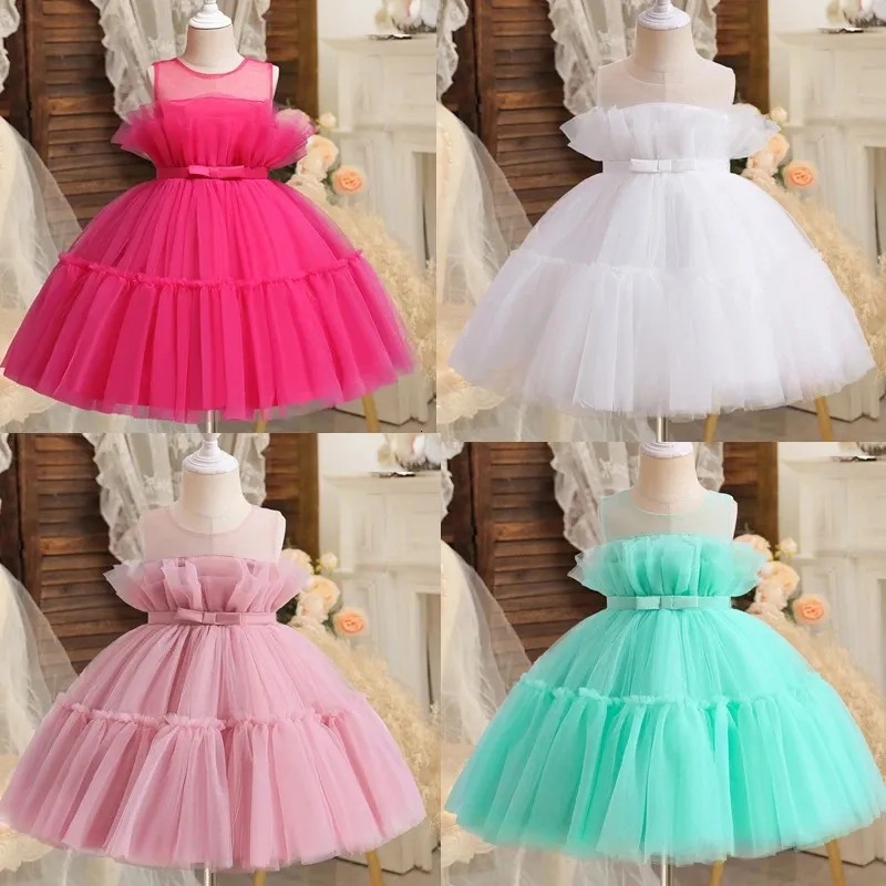 2024 Girl Baby Dress Childrens Wedding Bridal Sukienka dla dzieci