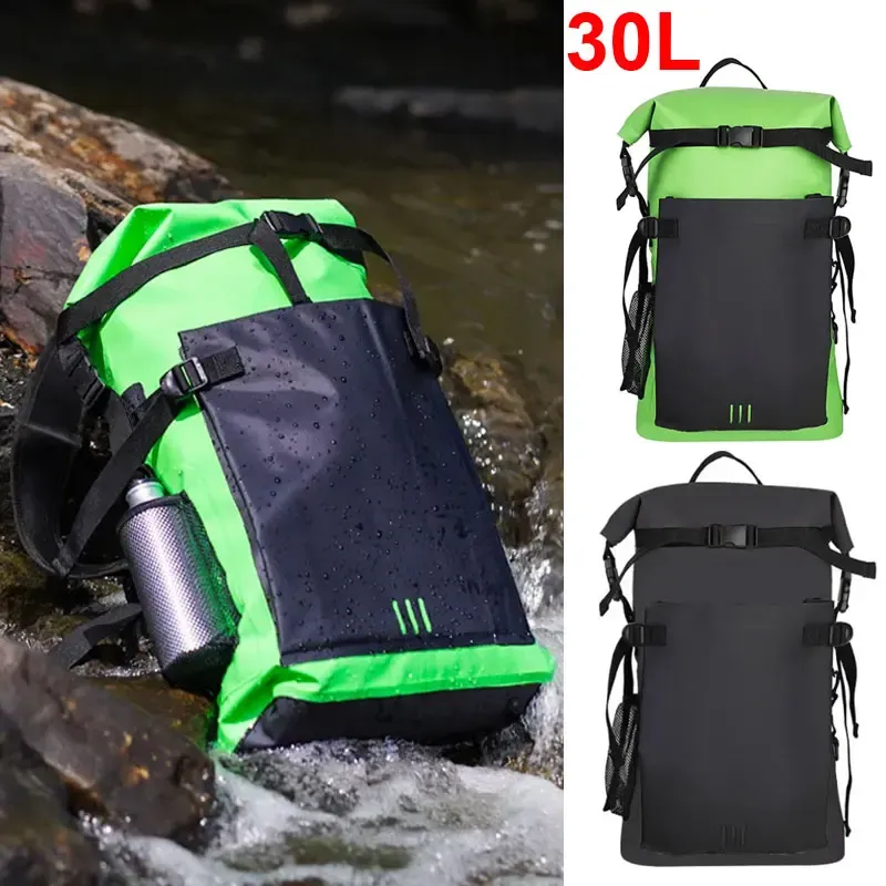 Sacs 30L Sac à dos de sac sec imperméable pour le camping Drifting Randonnée nager Rafting Kayaking River Trekking Outdoor Floating Sacs