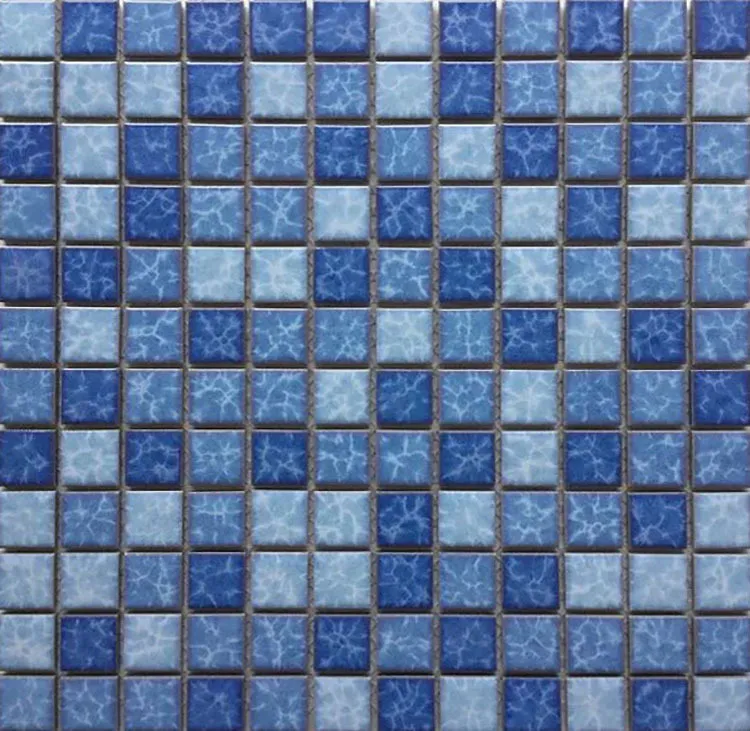 Ceramic glazed mosaic background wall blue water pattern swimming pool porcelain kitchen balcony bathroom landscape tiles