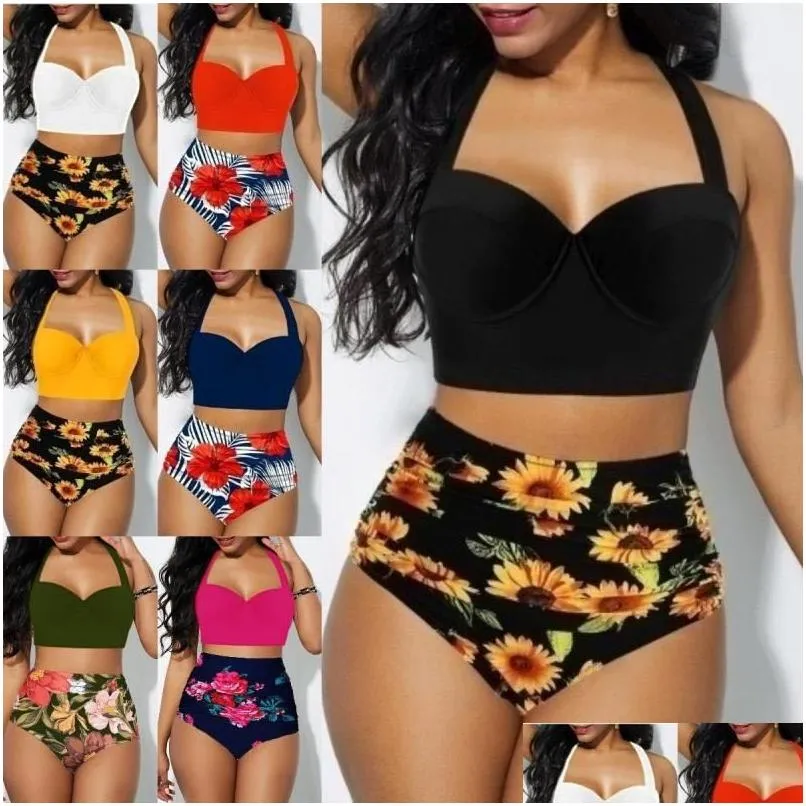 Dames badmode kleuren dames tweedelige zwempak print strapless band y strandstijl zomers badende pakken drop levering kleding kleding dhkyg