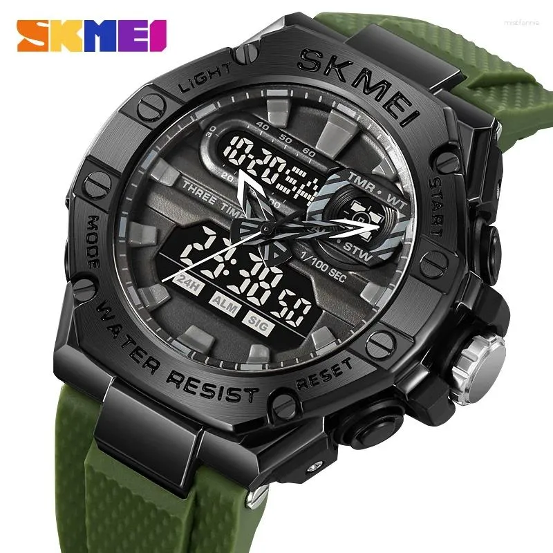 Horloges SKMEI Luxe Top Sport Digitale Quartz Horloge Mannen 5bar Waterdicht Countdown Chrono LED Elektronische Relogio Masculino