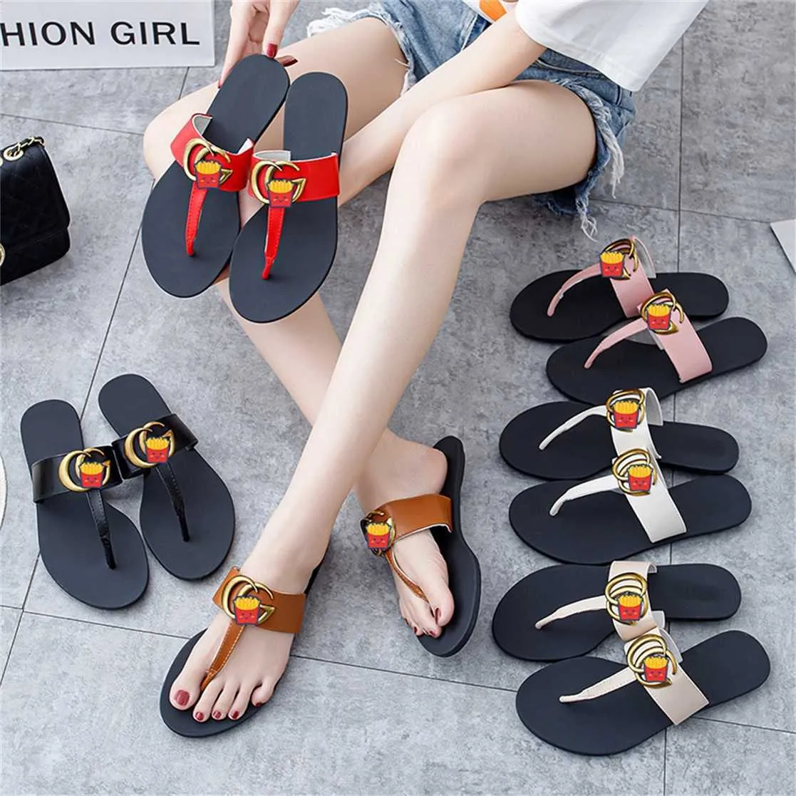 22% OFF Designer shoes G word female Fan womens sandals slippers summer fashion