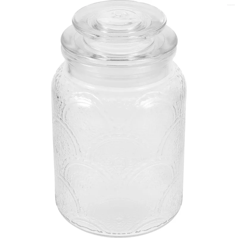 Butelki do przechowywania szklany słoik z szczelną pokrywką przezroczysty pojemnik na żywność do mąki ziaren kawy orzechy