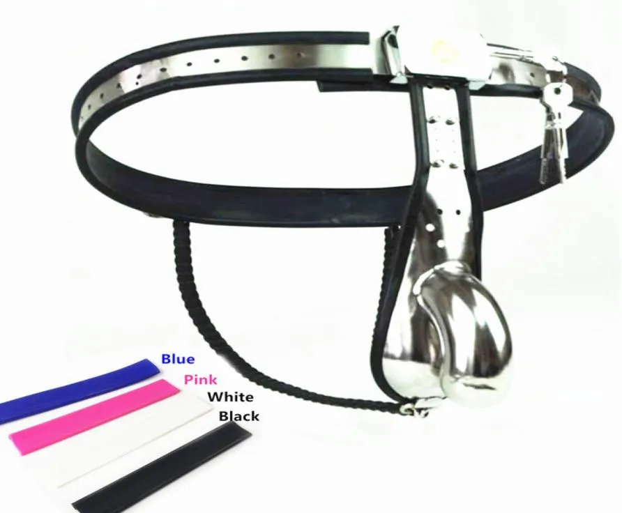 Cinto de aço inoxidável roupa interior arco ajustável cintura modelo-y dispositivos de retenção pênis manga gaiola bondage calças 7482444