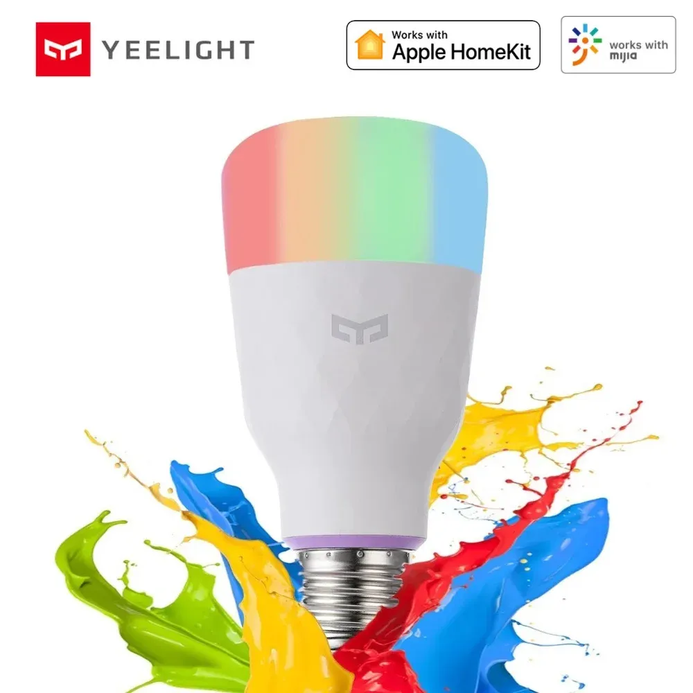 Contrôle Yeelight Smart LED Ampoule 1S Lampe colorée 800 Lumens E27 Home Smart Control Lampe à économie d'énergie Fonctionne avec Apple Homekit Mijia App