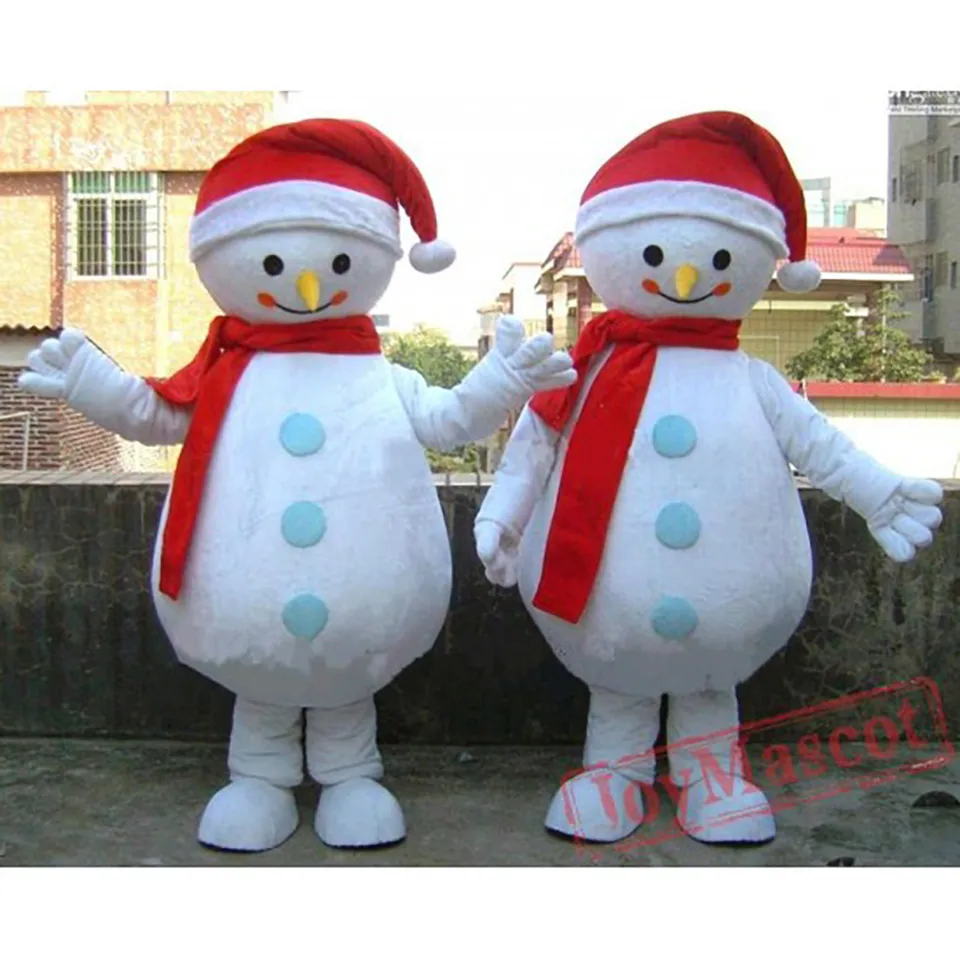 Halloween Noël Bonhomme de neige Costume de mascotte Personnage de dessin animé Tenues Costume Carnaval de Noël Unisexe Adultes Carnaval Robe de fête d'anniversaire