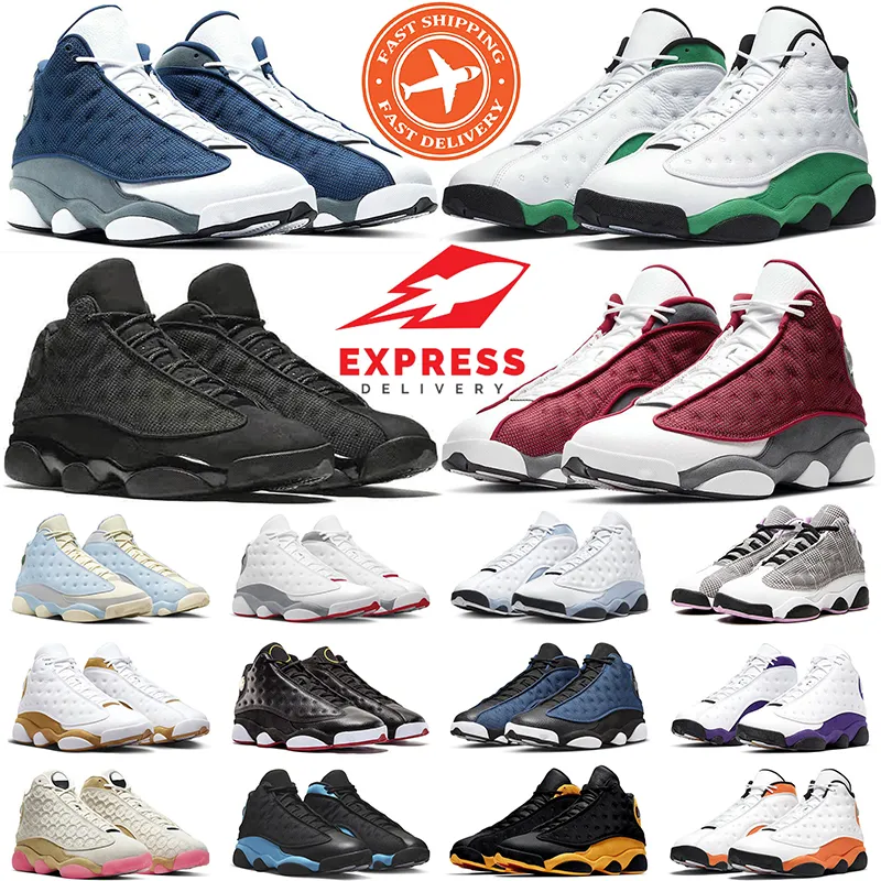 Designer 13s Flint hommes chaussures de basket-ball Flint chat noir Celestine bleu gris blé élevé casquette et robe inverse il a obtenu jeu Royal baskets de sport pour hommes