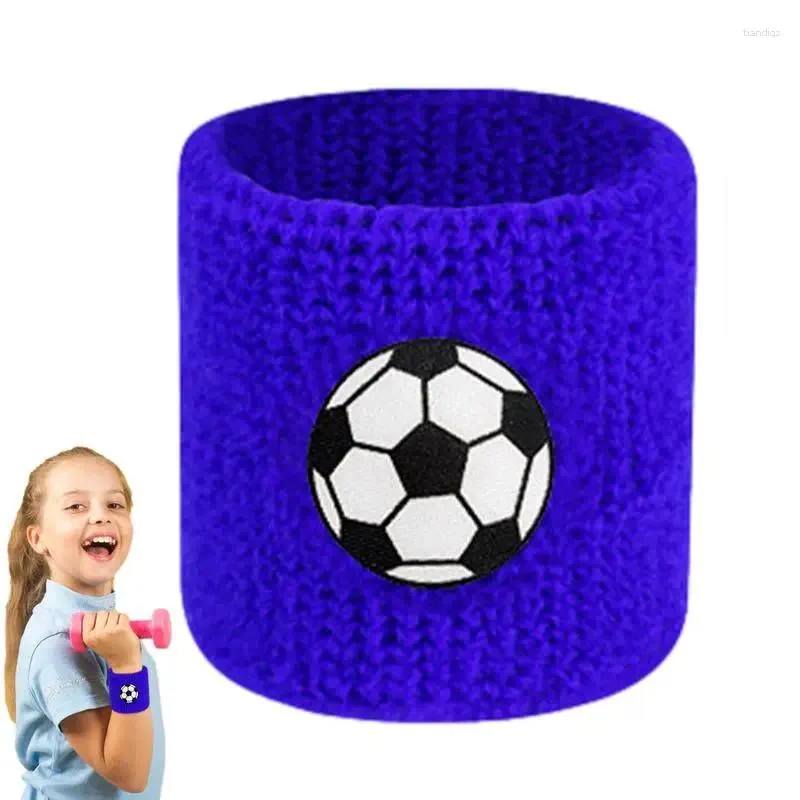 Wrist Support Basketball Wristbands Kids Colorful Thick Sweat Band Sports For Running Cycling Yoga Stretchy