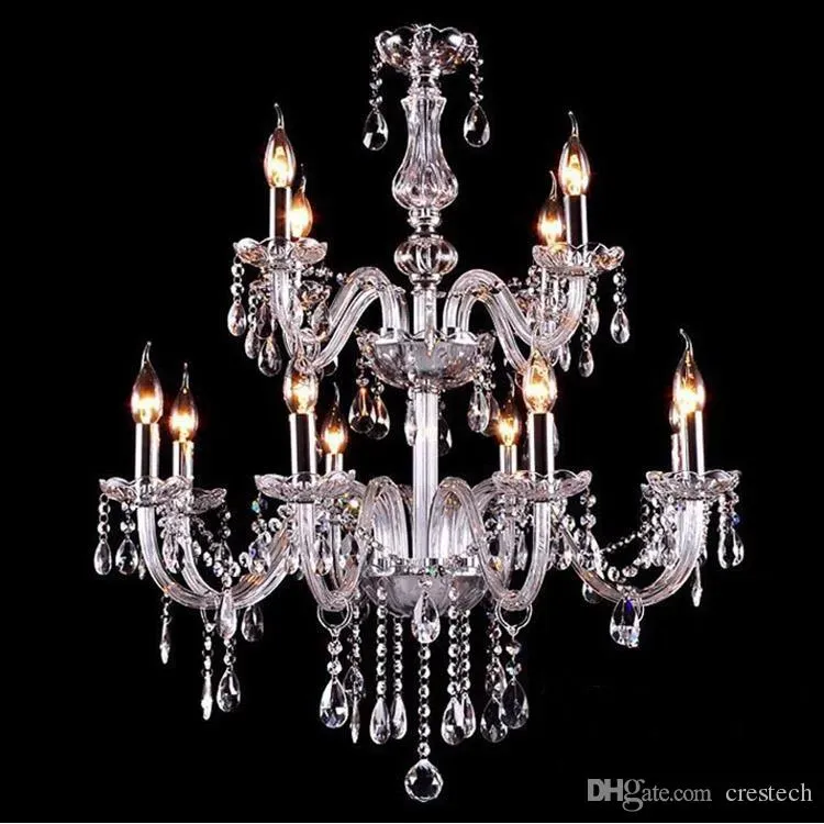 Chandeliers Noble Luxurious Export K9 Clear Crystal Chandelier lights glass globe light pendant light Optional Lustres De Cristal Chandeliers