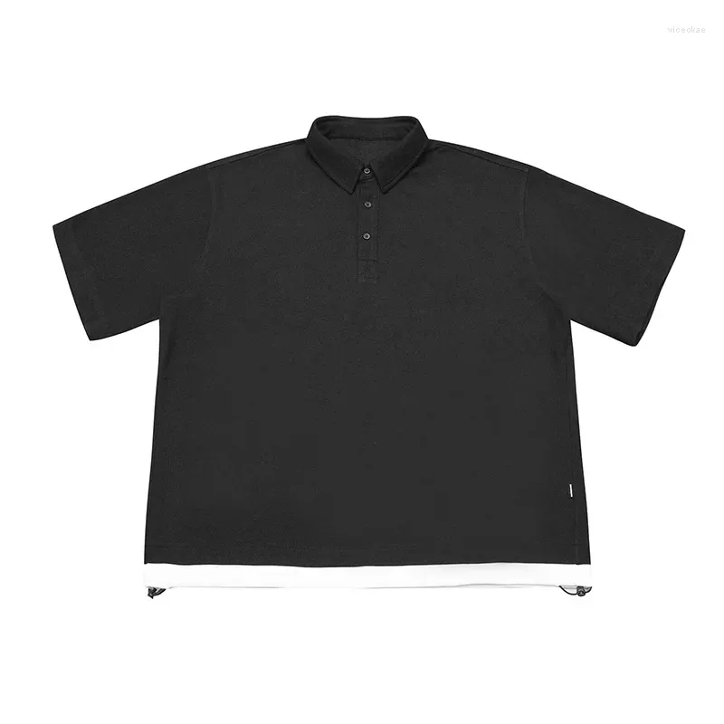 Camisetas para hombre, ropa de calle americana de verano 2024, camiseta de gran tamaño a la moda de Hip Hop para hombre, pantalón corto informal holgado, Polo Cargo de manga