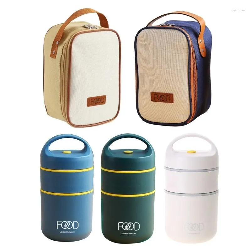 Servies Thermisch-Bento Stapelbare Container Voor Werk School Camping-Snackboxen Drop