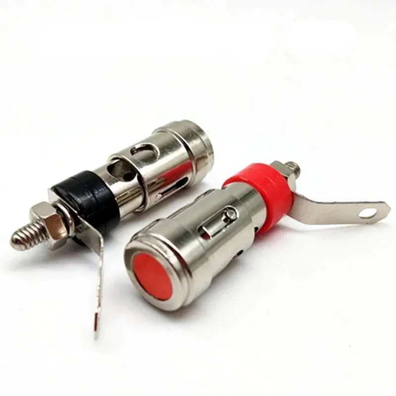 2PCS Binding Post Connector, Binding Post Cable Terminals for Audio Video Speaker Amplifier Subwoofer, Push Style Free-Soldering