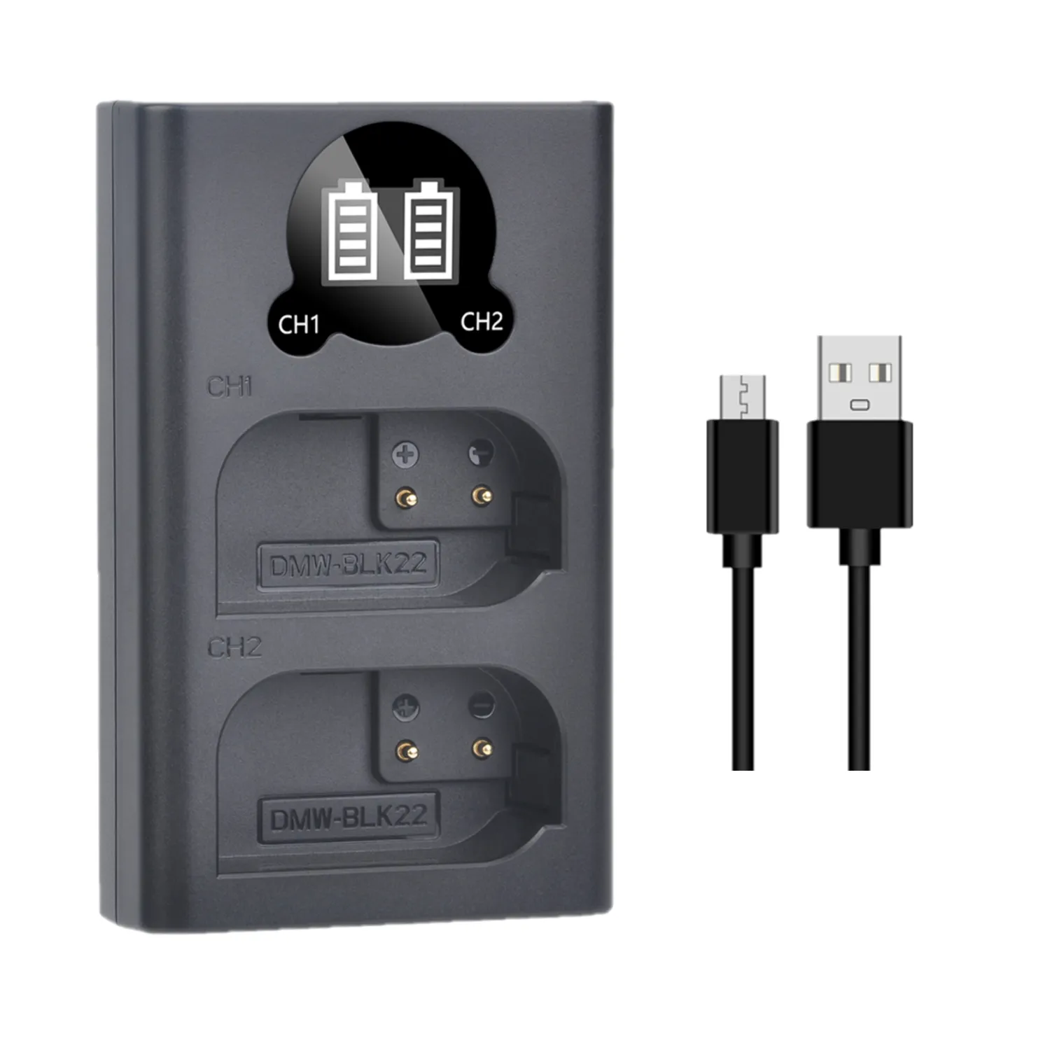 Llano PD 30W 3-fach Ladegerät Für Panasonic Kamera-Akkus - Schnellladung Mit USB-C Für Lumix GH7, S5 II, G9 II