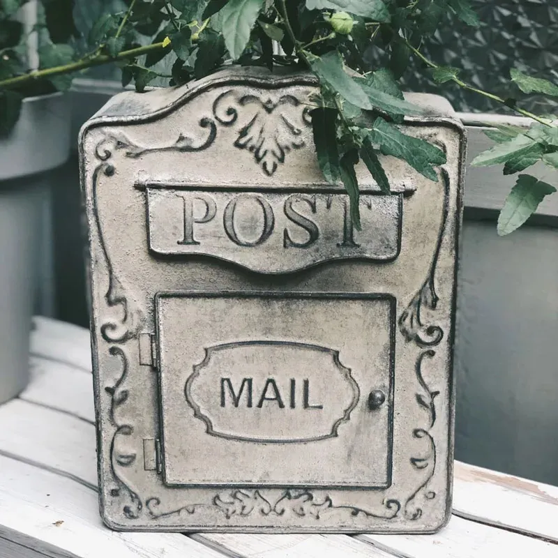 Наружный металлический почтовый ящик для хранения сообщений, оставляющий сообщение, украсит ваш дом и офис, ретро деревенский почтовый ящик 240326