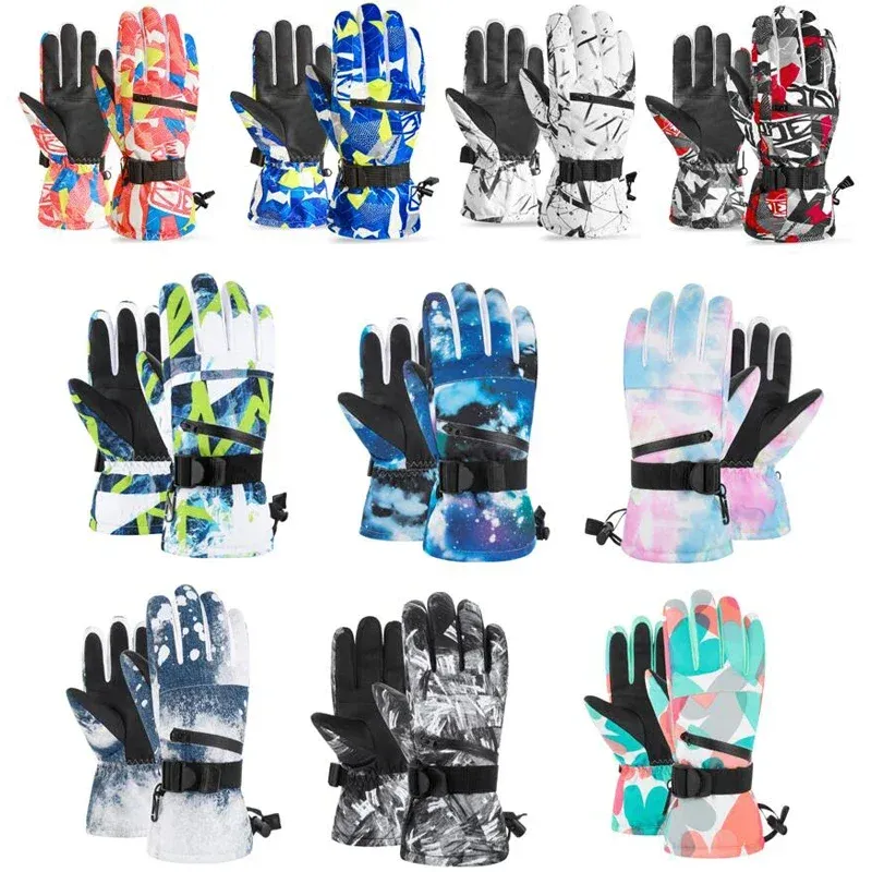 Gants Gants de Ski Femmes Hommes Ultra-Léger Étanche Écran Tactile Hiver Épais Chaud Snowboard Gants En Plein Air VTT Gants De Neige