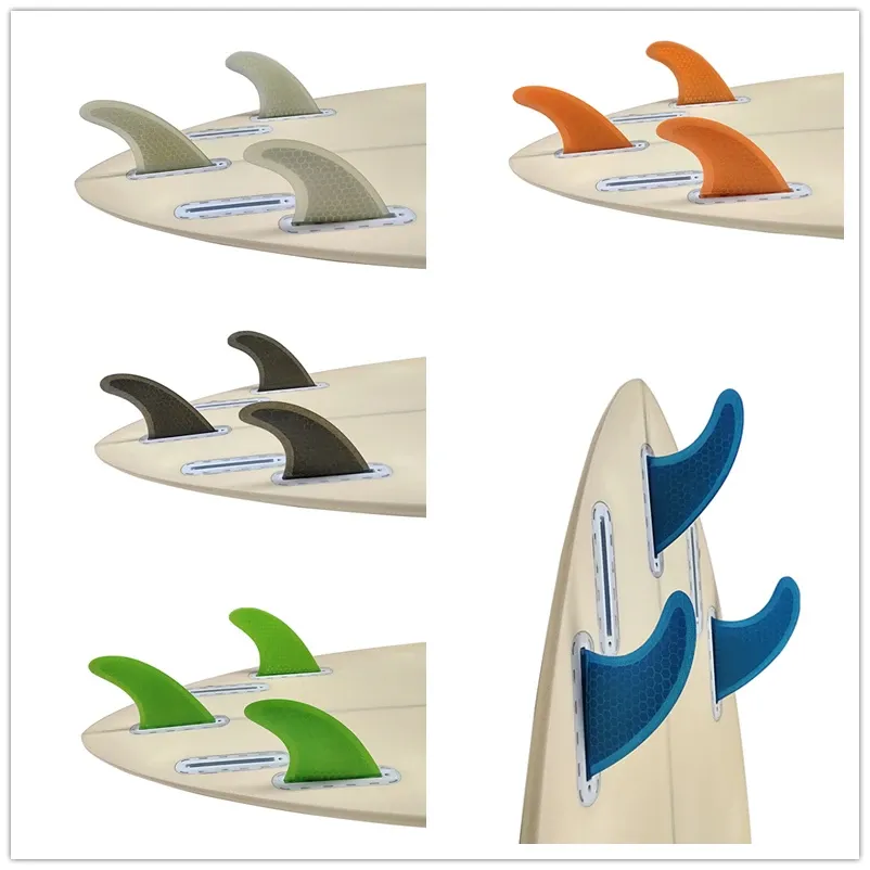 thumbnail image 2 of UPSURF Surfboard Tri Fin Set - M Size Fiberglass Honeycomb G5 Thruster Fins Compatible With Future Fins System 2 of 9
