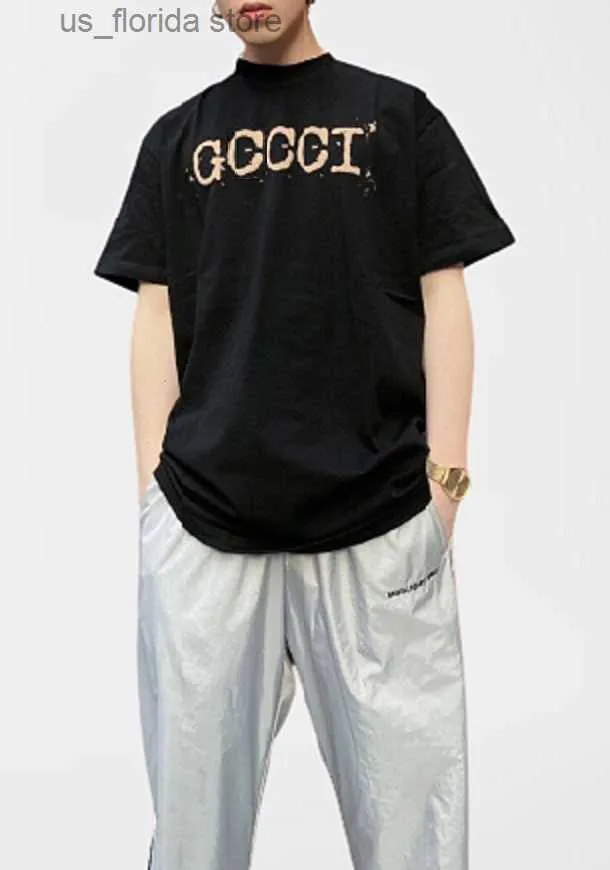 メンズTシャツ23NewメンズTシャツラグジュアリーデザイナーTシャツ男性女性シャツ印刷ショートラバーズカップルカジュアルウェアカジュアルウェア汎用通気性のある屋外T Y24040