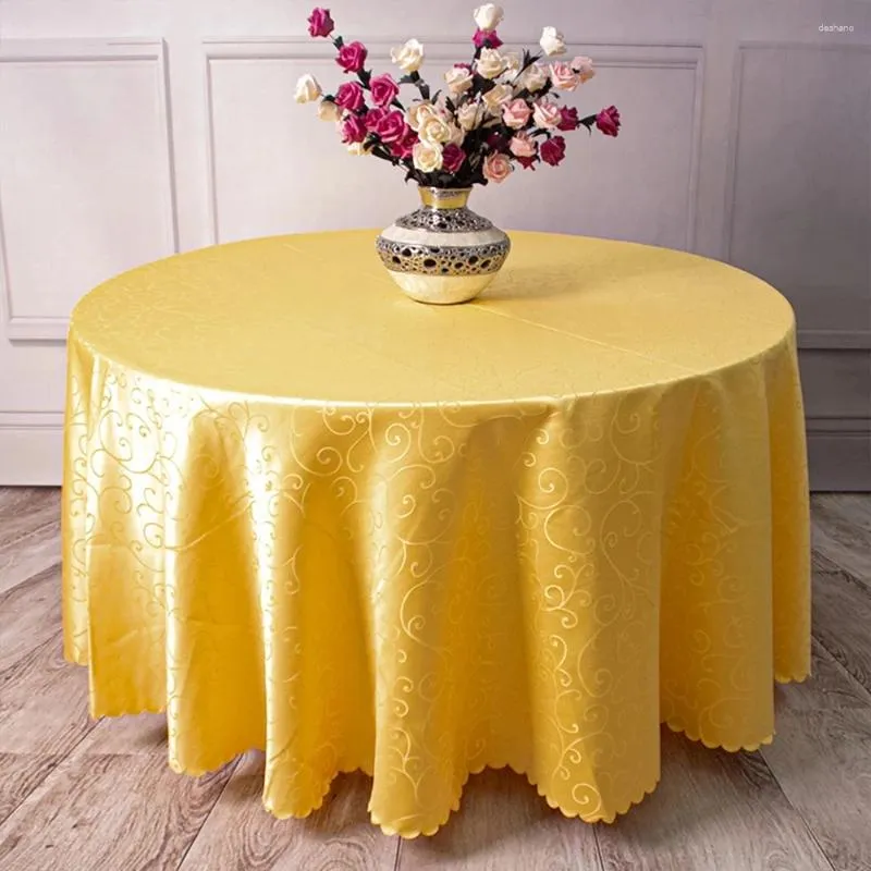 Toalha de mesa de cor sólida circular impermeável toalha de mesa El casamento saia capa decoração festa
