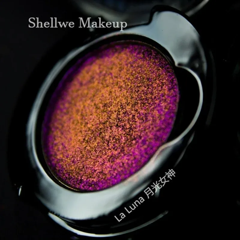 Shadow Shellwe Makeup Dazzle Duochrome Высококачественные многоченочные нажатые для век пигменты Swarely Eyemakeupla Luna 1.2g