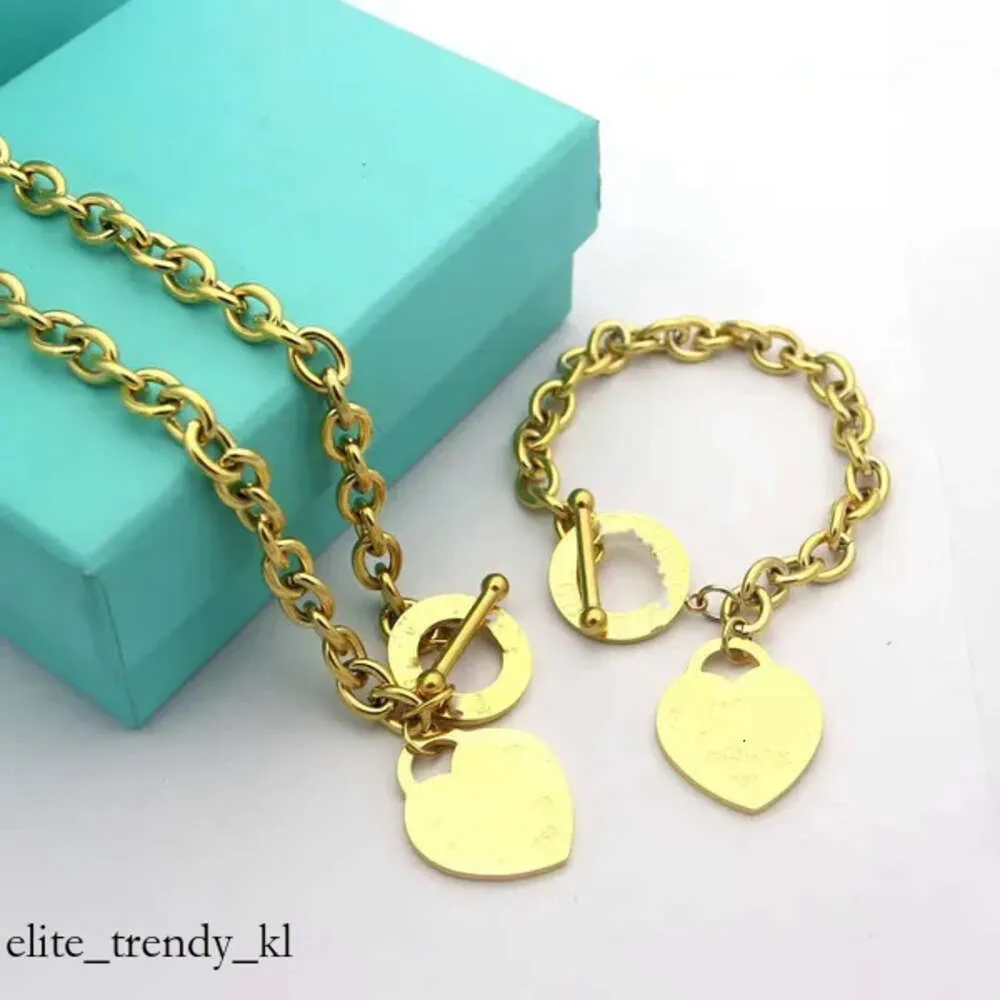 Tiffanybracelet feminino pingente em forma de coração pulseira colar de luxo moda feminina marca jóias pulseira colares jóias 928