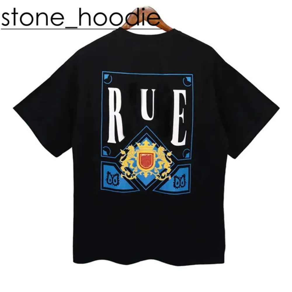 Rhude Hip Hop Streetwear Słynny projektant Mens T Shirt Luksuksry Rhude Shirt Wysokiej jakości krótkie rękawie Moda gra graficzna odzież Szybka sucha koszula Rhude Polo 6321