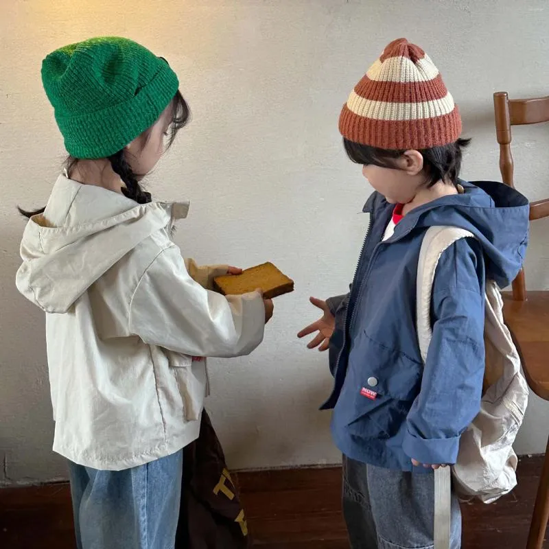 Giacche Bambini Ragazzini Ragazze Capispalla Cappotto Autunno Impermeabile Giacca antipioggia Abbigliamento sportivo Giacca a vento stile coreano per bambini