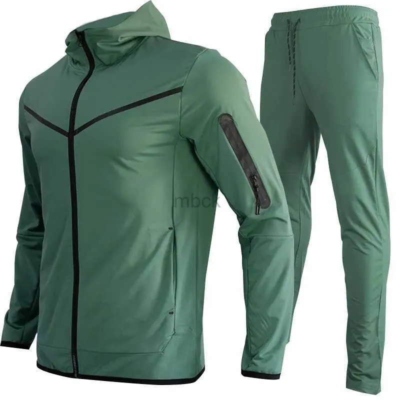 MBCK İnce Tech Polar Erkekler Trailsuit Designer Sweet Takım İki Parçalı Set Spor Sweetpants Bahar için Uzun Kollu Hoodie