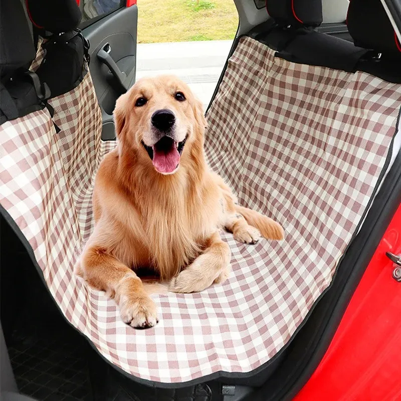 2024 Dog Car Seat Cover Waterproof Pet Carrier Car Front Rear Back Seat Mat Hammock Cushion Blanket Protector Dog Accessory