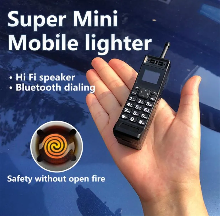 Разблокирован Super Mini Электронный более легкий мобильный телефон Ностальгический классический стиль Bluetooth Synchronous One Sim Vintage Tiny Finger C8755746