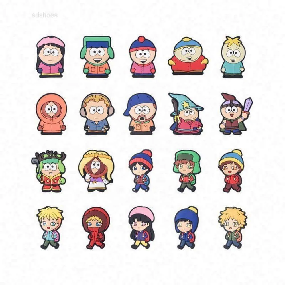 Großhandel Bulk Boys Game Schuh Charm South Park Gummi Lucky Charms Bags Schuhe Accessoires Jibbitz Schuhschuhzauber