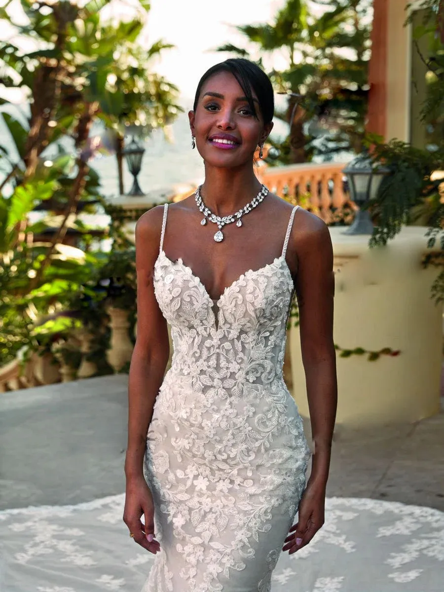 Elegance lace trumpet dress hotsell