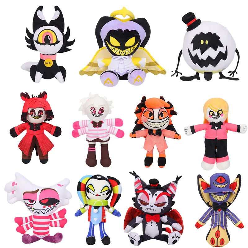 Nieuw Hazbin hotel Extremely Evil Boss perifere pop cadeau Hell Inn Clown knuffel