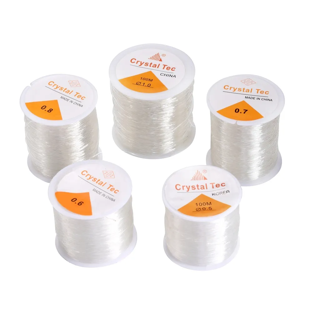 5-1.0mm Elastic Cord Beading Thread Stretch String Fiber Crafting Line ...