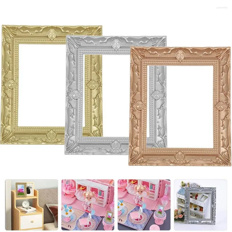 Frames 3 PCS Miniature PO Frame Mineure Decoration Decoration House Picture Affiche Stand