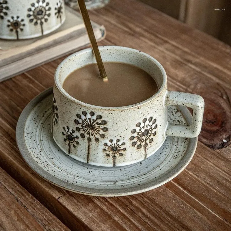 Tazze Piattini High Tea Vintage Caffè Drink Travel Fancy Espresso Riutilizzabili Ceramica Set completi