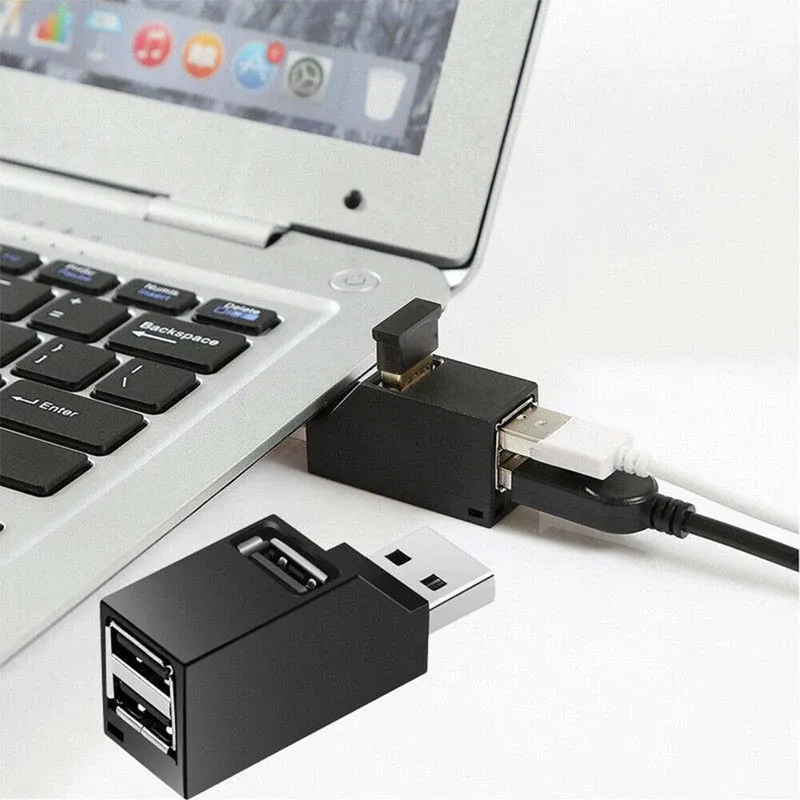 EARDECO USB 3.0 Hub Adapter Mini Splitter Box with 3 Ports for PC ...
