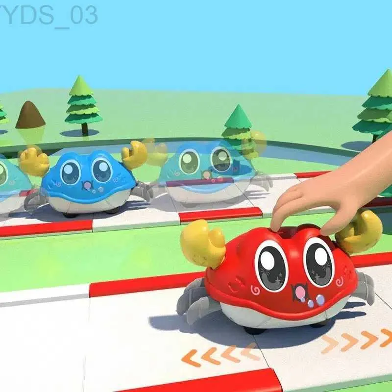 Electric/RC Animals Sensing Crling Crab Toys Cute Running Interactive Walking Dancing Toy Infant Fun Birthday Gift Electronic Pets YQ240402