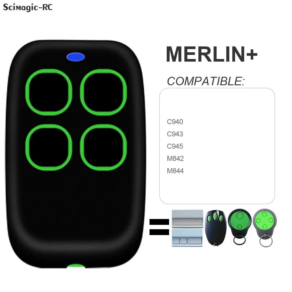 Merlin Compatibility Merlin Garage Remote Control Keychain Compatible with M832 M842 M844 ...