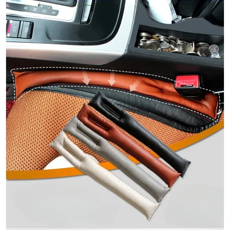 2024 Bilsäte Gap Filler Soft Car Styling Padding Leather Leak Pads Plug Spacer Universal Car Accessories Interior Car Organizer