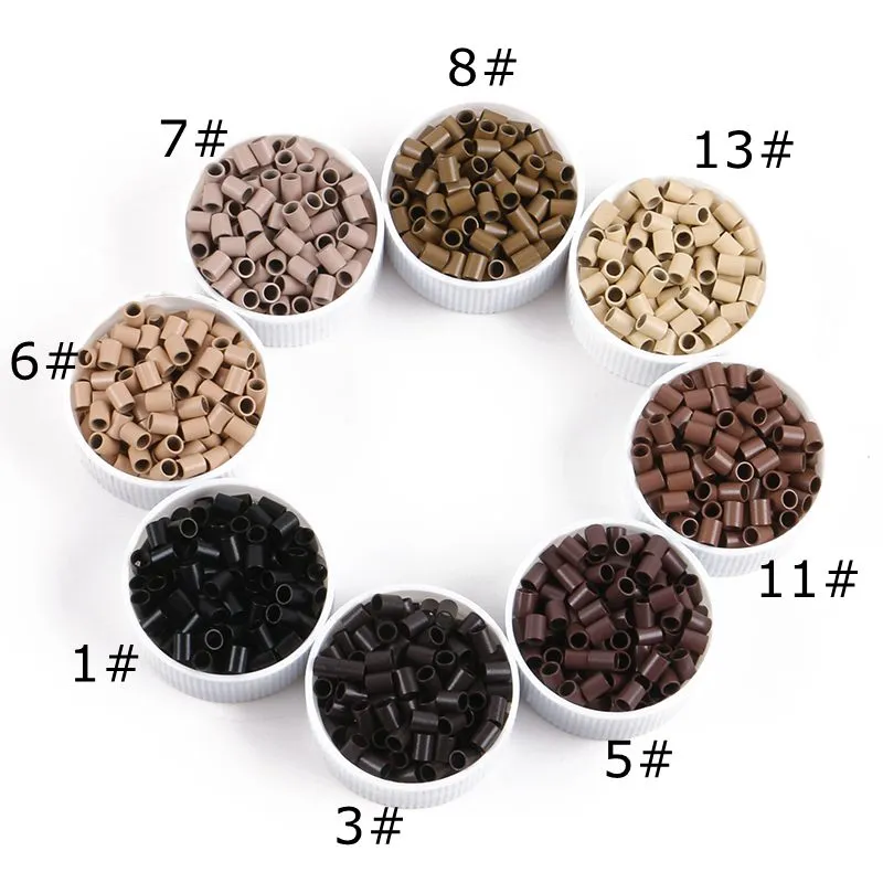 Copper Micro Rings Black Copper Micro Ring Beads 4.5mm Straight Euro Locks For I Tip Hair ...