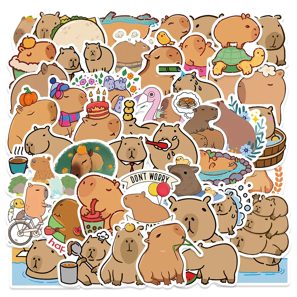 Capybara Waterproof Stickers Cute Brown... From Ddmyday, $18.09 ...
