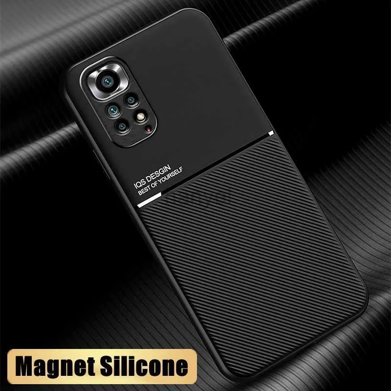 Casos de telefone celular Capa magnética para Redmi Note 11 10 9 8 Pro 5 7 8T 11S 10S 9S 10T 9T 7A 8A 9A 9AT 9C NFC 10C Capa de silicone à prova de choque 2442