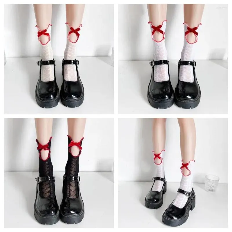 Femmes chaussettes creux de lolita lolita élastique anicent chinois de style arche