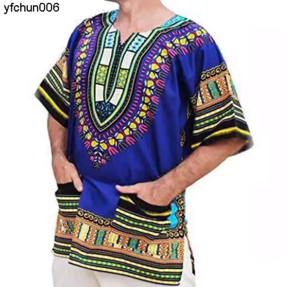 Raanpahmuangs novo produto Dashiki Hiji Casa de camisa masculina Manga curta {categoria}