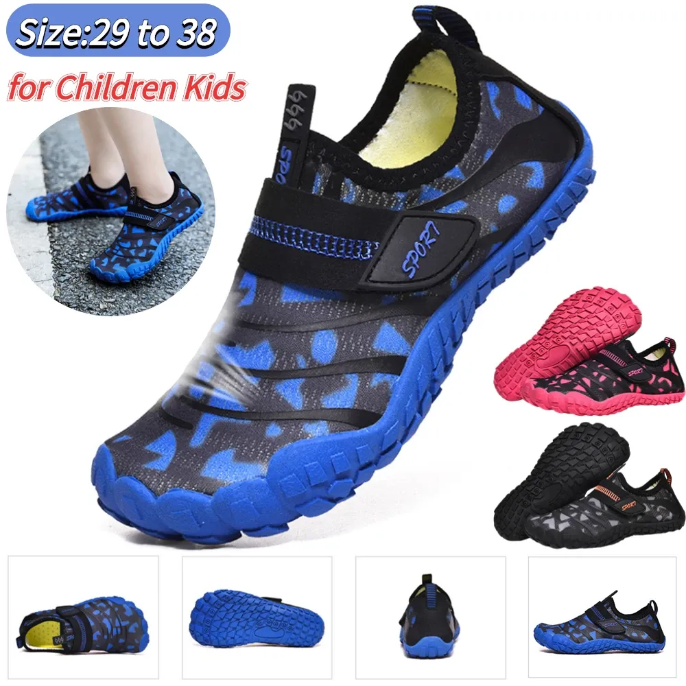 Shoes Été enfants plage pieds nus chaussures mer natation Aqua chaussures pour enfants surf plongée Sneaker séchage rapide antidérapant natation eau chaussures