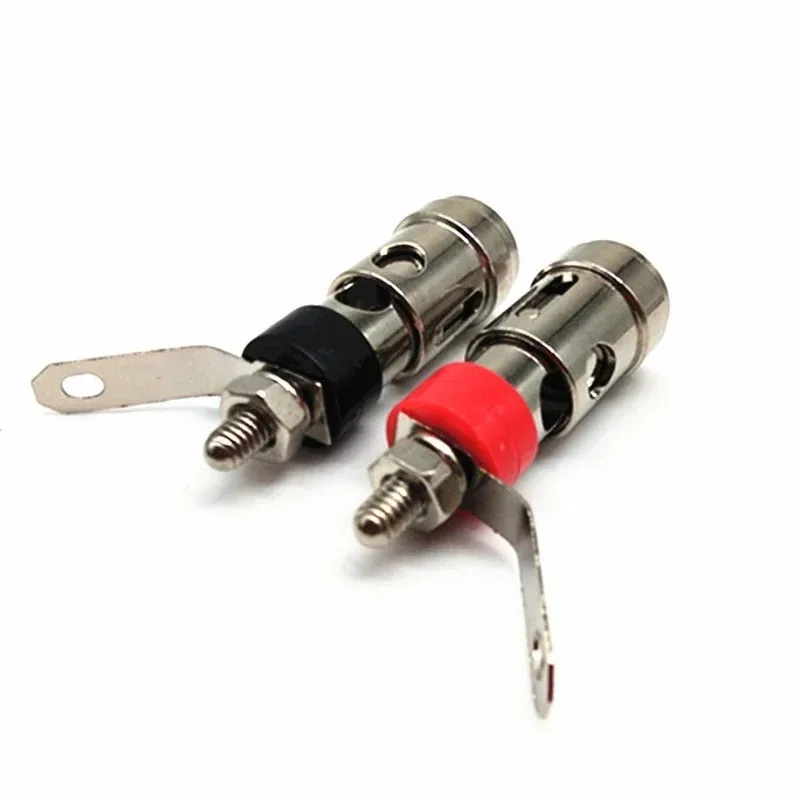 Binding Post Connector, Binding Post Cable Terminals for Audio Video Speaker Amplifier Subwoofer, Push Style Free-Soldering